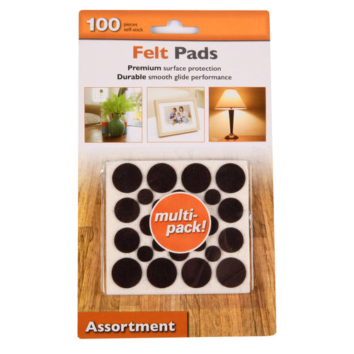 felt asst brown 100-pc -- 12 per box