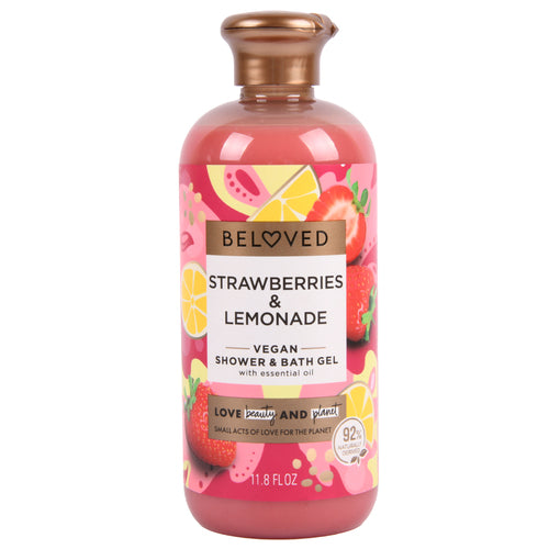 beloved shower bath gel strawberry 11.8 oz -- 8 per case