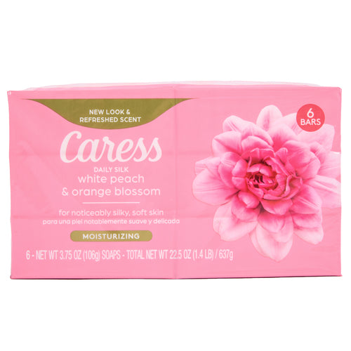 caress bar soap white peach orange blossom 6pk 3.75 oz -- 9 per case