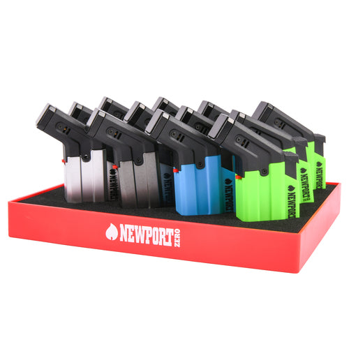 newport double flame lighter asst color -- 12 per box