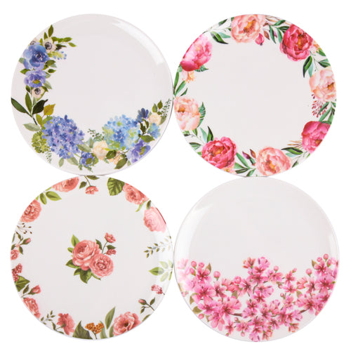 plastic floral lunch plate asst designs 8 -- 24 per case