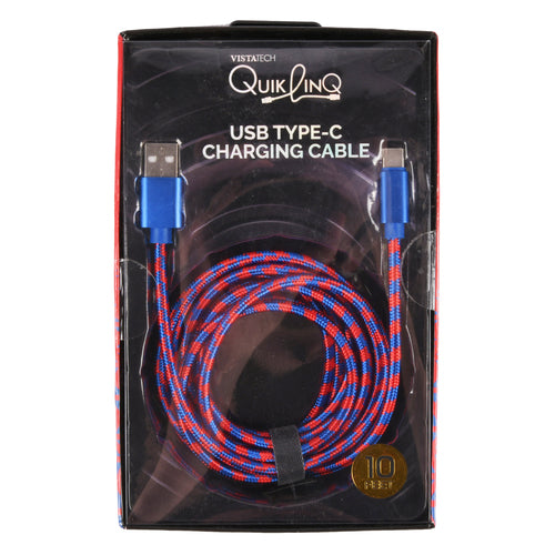 two tone color type-c cable asst color 10 ft -- 24 per case