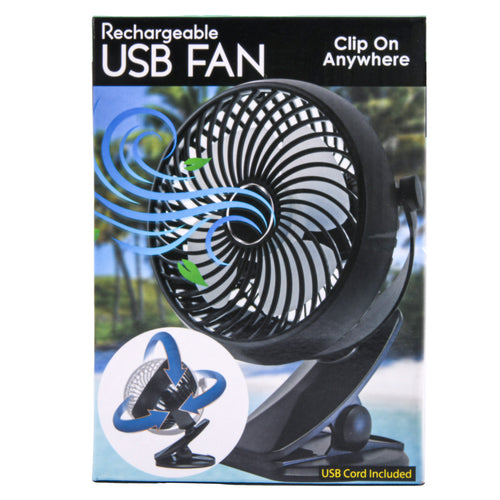 rechargeable usb personal desktop fan -- 12 per case