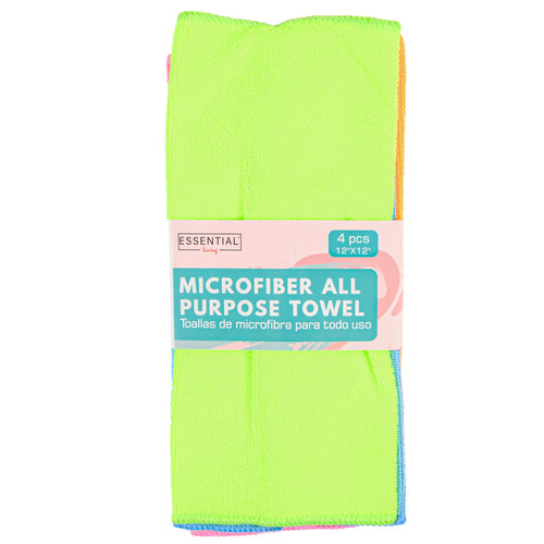 microfiber all purpose towel asst 4pc 12x12 -- 24 per box