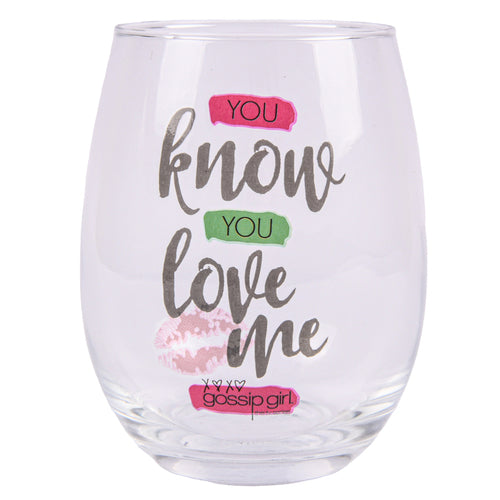 stemless glass gossip girls acetate box 20 oz -- 12 per case