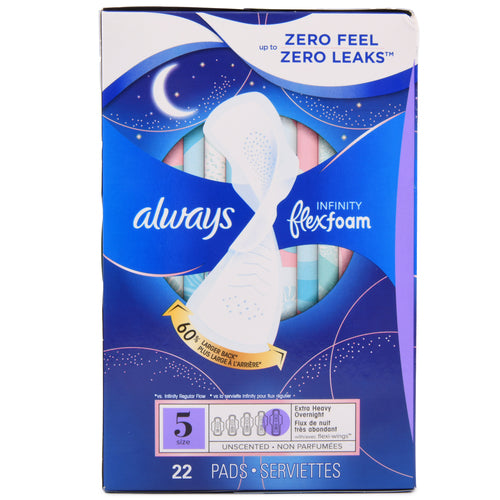 always infinity flex foam pads 22 ct -- 3 per case