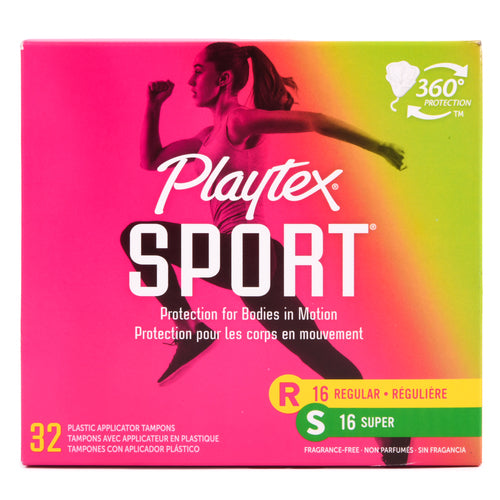playtex sport tampons regular super 32 ct -- 12 per case