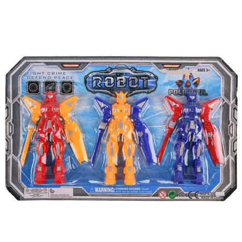 robot w light in blister 3pc -- 24 per case