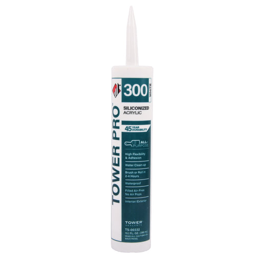 tower pro 300 caulk white 10.1-oz exp3 2025 -- 12 per case
