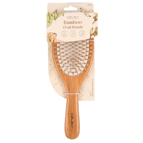 celavi bamboo oval hair brush -- 12 per box
