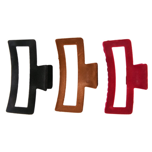 fashion jewerly hair clip velvet asst -- 12 per box