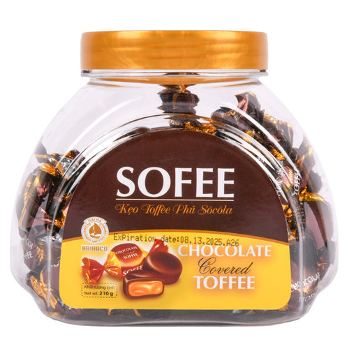 sofee chocolate covered toffee 210 gr -- 20 per case