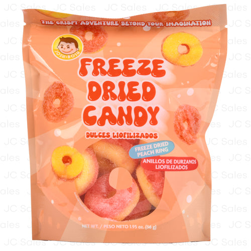 freezed dried peach rings 1.95-oz -- 24 per case