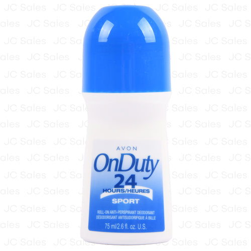 avon roll on deodorant on duty 24hr sport 2.6 oz -- 120 per case
