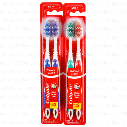 colgate toothbrush classic clean soft 2 pk -- 36 per case