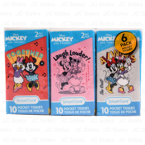 minnie daisy pocket facial tissue 10ct 6 pk -- 24 per case