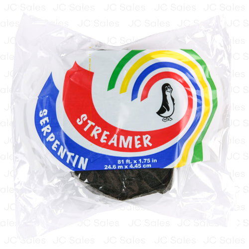 so nice party streamer black 81ftx1.75 -- 12 per box