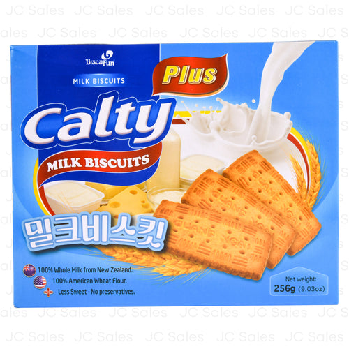 biscafun calty milk biscuits plus 256 gr -- 12 per case