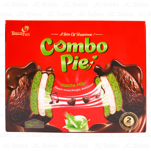 biscafun combo pie matcha milk 336 gr -- 10 per case