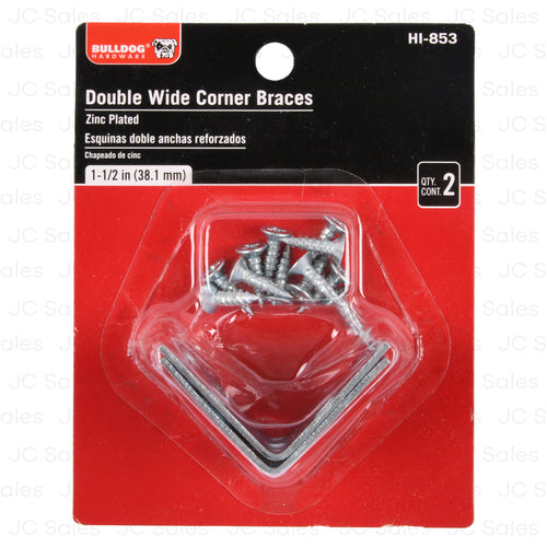 double wide corner brace 2pc 1-1 2 -- 2 per box