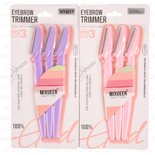 mixueer eyebrow trimmer asst col 3pc -- 12 per box