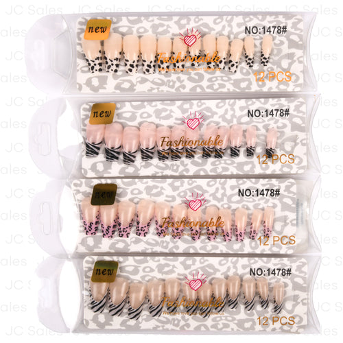 fashionable nail asst 12pc -- 12 per box