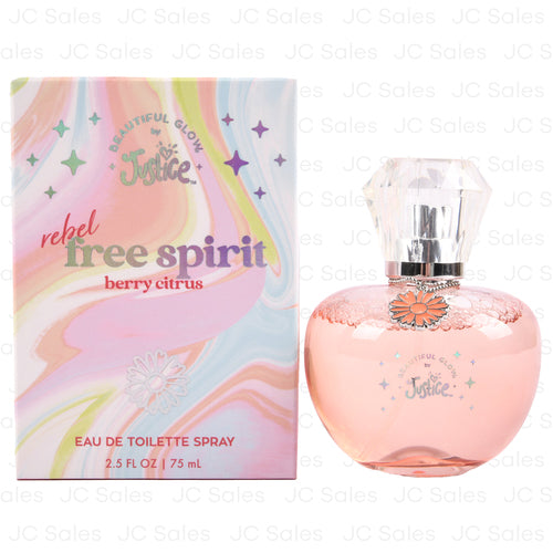 justice perfume berry citrus 2.5 oz -- 12 per case