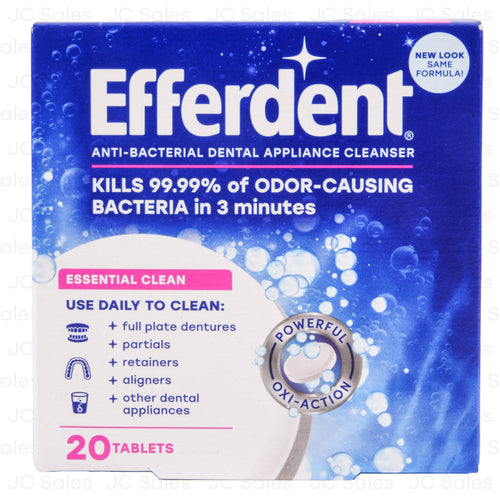 efferdent denture cleanser tablets 20 ct -- 12 per case