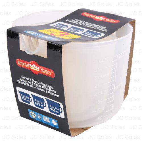 imperial plastics measuring cups 3 pc -- 24 per case