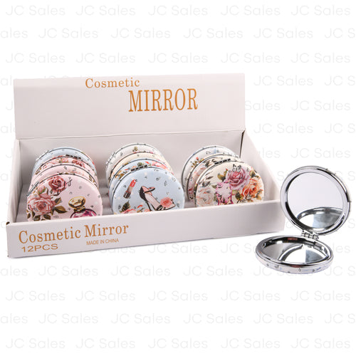 cosmetic rnd mirror rhinestone asst -- 12 per box