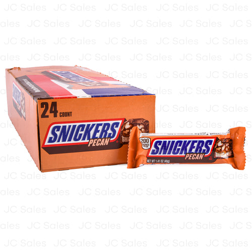 snickers pecan singles 1.41-oz -- 24 per box