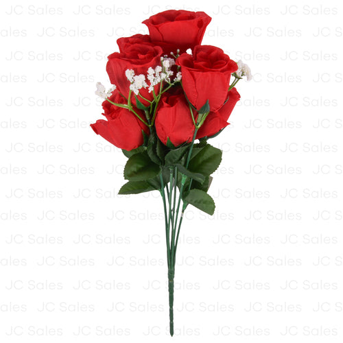 artificial rose bud bush burgundy 14.5 -- 12 per box