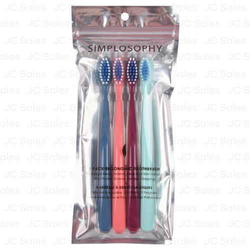 simplosophy toothbrushes 4pk -- 12 per box