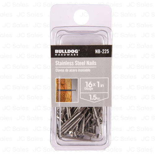 stainless steel nails 16x1 1.5 oz -- 4 per box