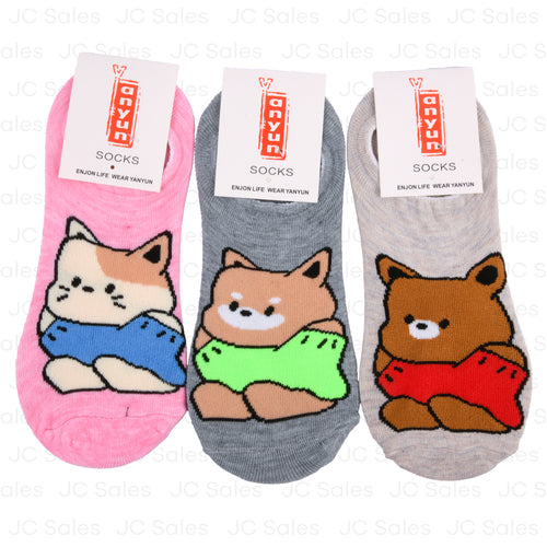 anyun kids socks no show asst 1pr -- 12 per box