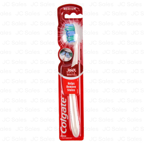 colgate toothbrush 360 optic white medium -- 6 per box