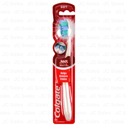 colgate toothbrush 360 optic white soft -- 6 per box