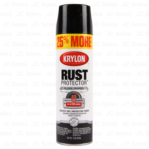 rustoleum rust protector aerosol black 15-oz -- 6 per case