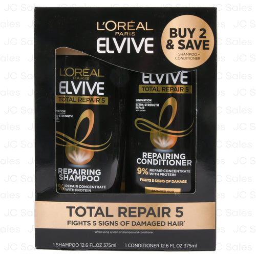 loreal elvive total repair shamp cond 2pk -- 6 per case