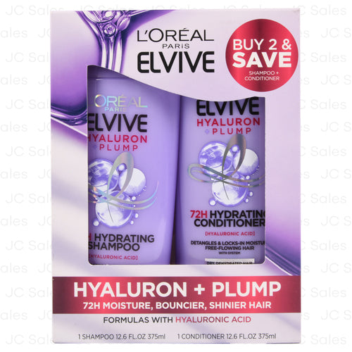 loreal elvive hyaluron plump shamp cond 2pk -- 6 per case
