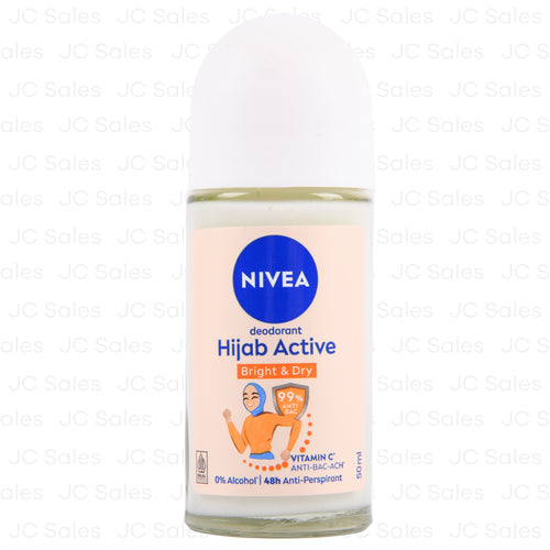 nivea roll-on deodorant hijab active 50 ml -- 24 per case