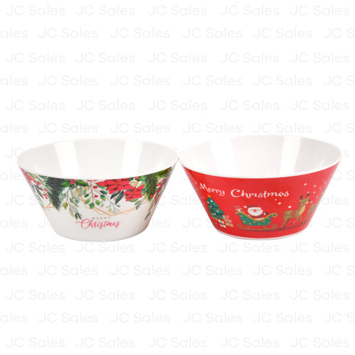 hx kocina xmas melamine bowl asst 6 -- 24 per case