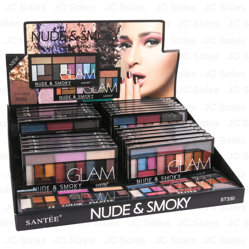 santee glam nude smocky eyeshadow palette -- 24 per box