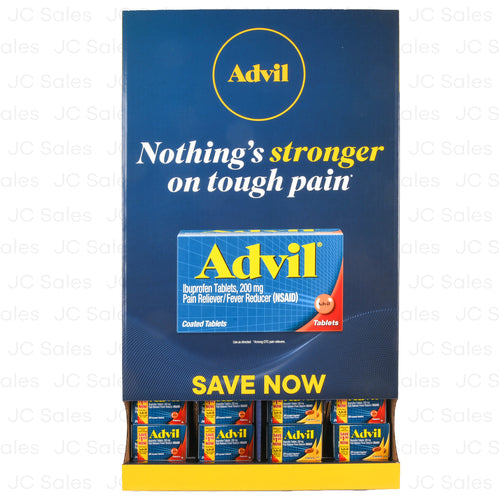 advil tablets caplets 24 ct asst display -- 24 per case