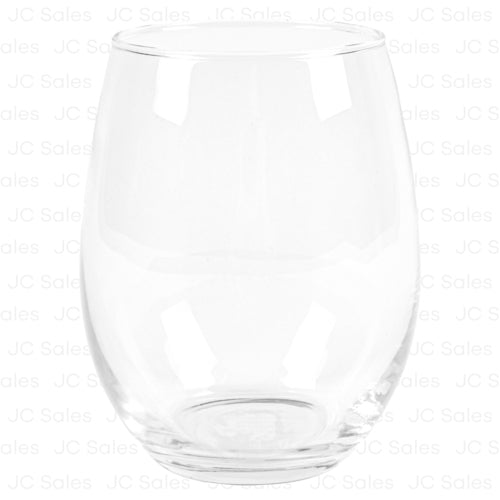 glass wine stemless 15-oz -- 12 per case