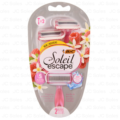 bic soleil escape razor vanilla berries 5 ct -- 6 per box