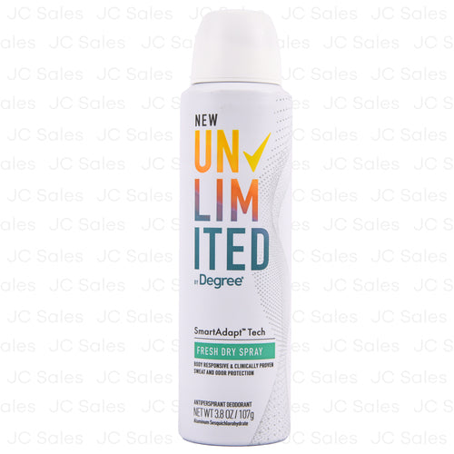 degree unlimited fresh dry spray 3.8 oz -- 12 per case