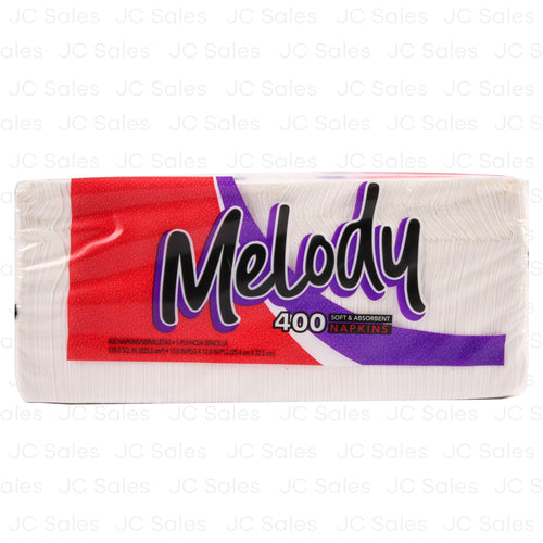 melody napkin 1ply 400ct -- 12 per case