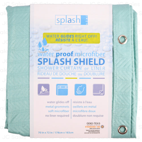 water proof mfiber shower curtain liner aqua 70x72 -- 6 per case