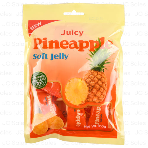 juicy pineapple soft jelly 100 gr -- 24 per case